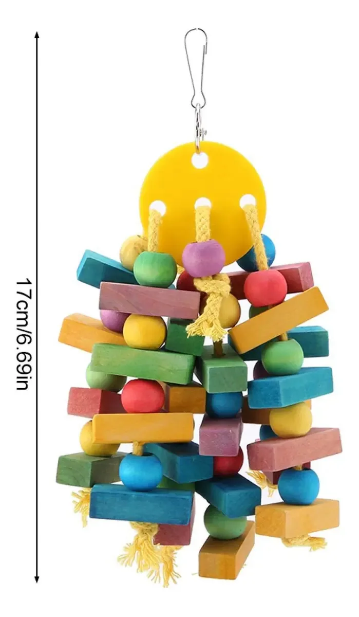 Brinquedo para Papagaios, Brinquedo Divertido para Mastigar Pássaros, 17 Cm Multicolorido para Papagaios, Brinquedos para Rasgar, Morder Pássaros