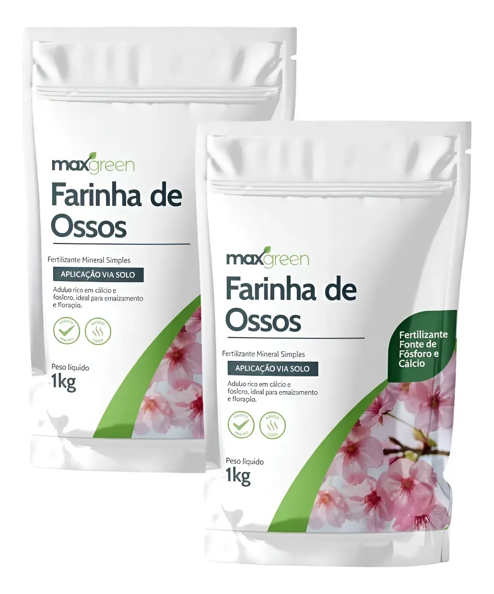 Fertilizante Maxgreen Farinha De Ossos 1kg