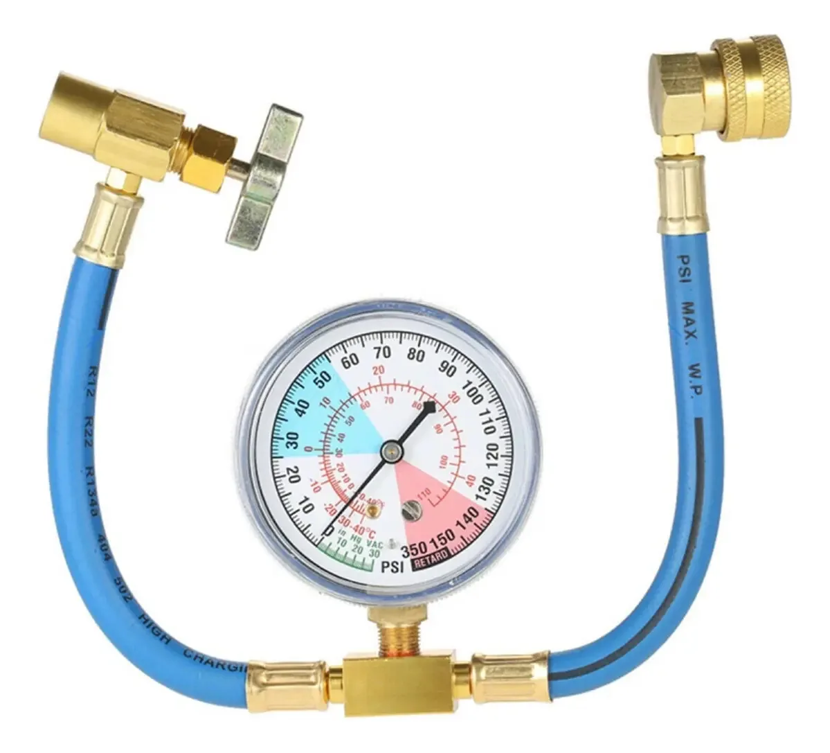 Mangueira De Medição De Recarga 2022, Kit De Indicador De Gás, Ferramenta De Reparação De Automóveis De Inspeção De Instrumentos, Refrigerante De Ar Condicionado De Carro R134a Cor : 0-200