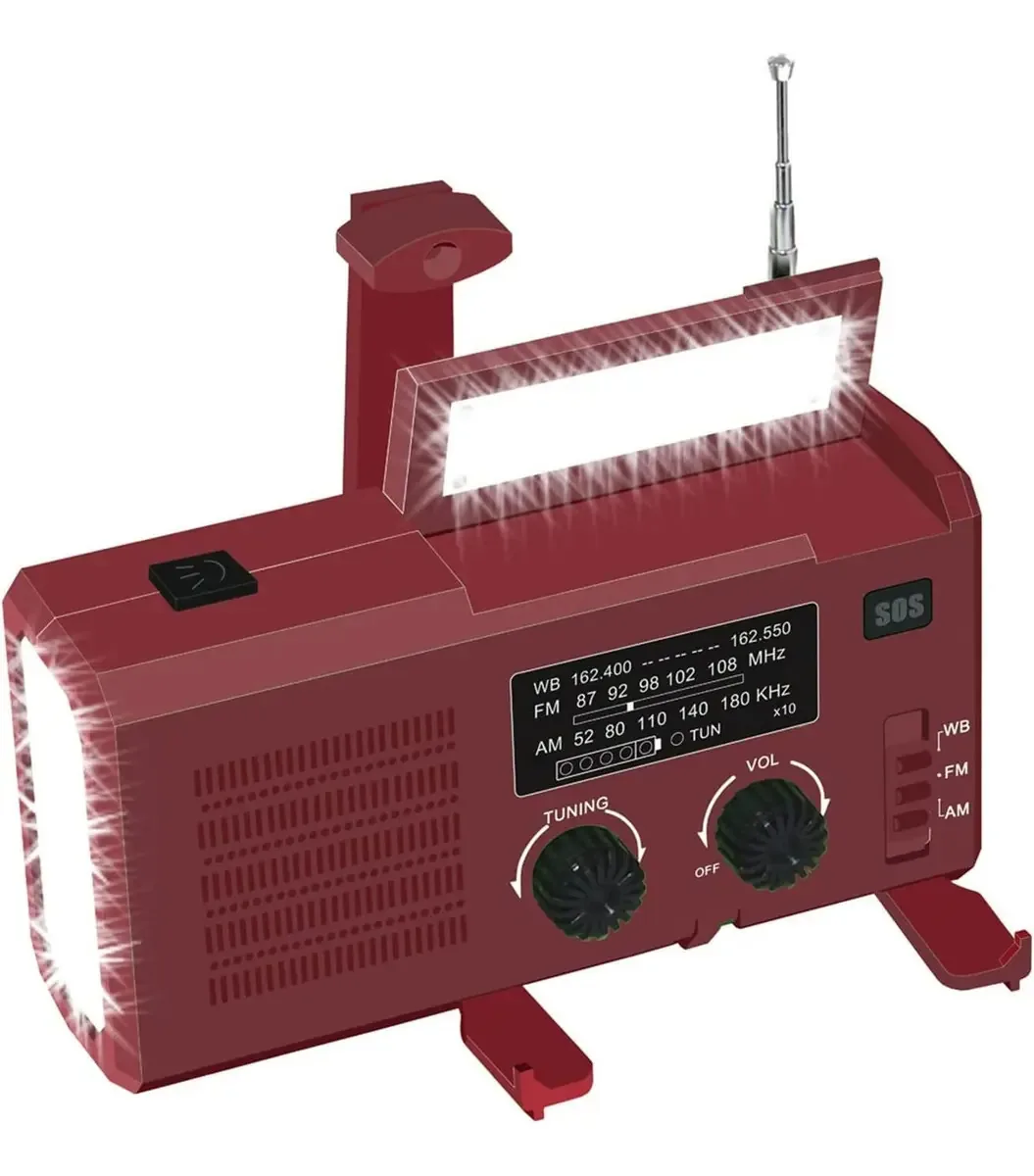 Rádio FM, AM, CAFFIA, analógico, portátil, cor vermelha desconhecida