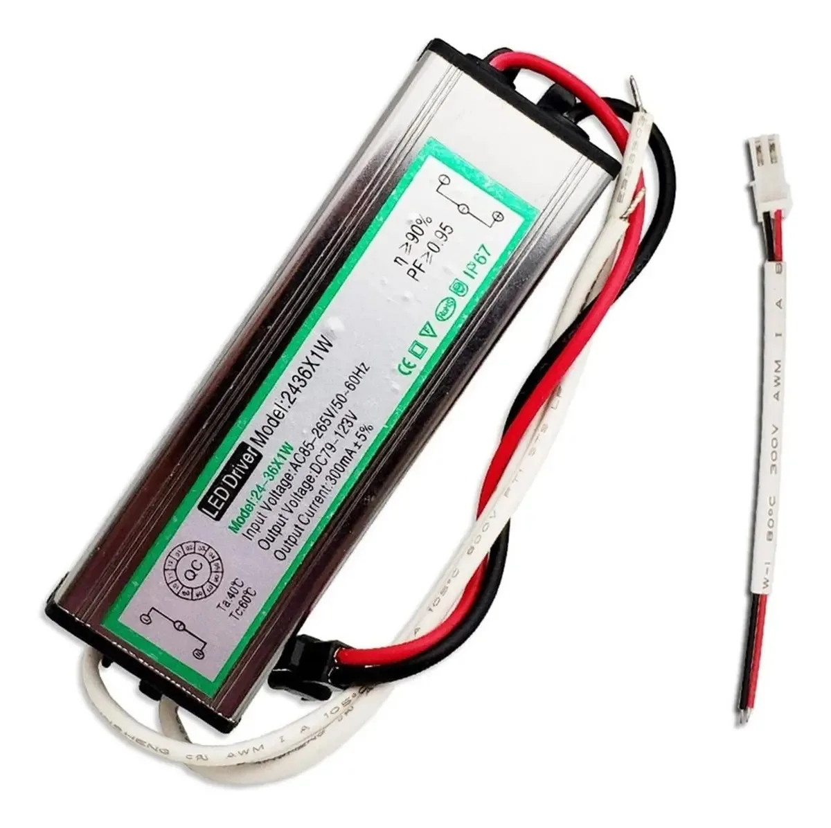 Controlador LED FFime de 5 peças, corrente constante de 300ma, fonte de alimentação LED, 25-36x1w, transformadores de iluminação para luzes LED, à prova d'água, Ip67, AC85-265v