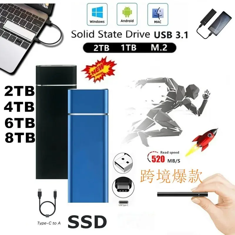 Ssd De Alta Velocidade 4 Tb Ssd Móvel Tipo-c