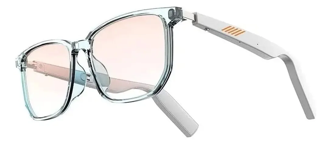 Smsom Óculos Inteligentes, Óculos De Sol De Áudio Inteligentes Bluetooth: Fones De Ouvido Sem Fio Com Microfone Embutido, Óculos Para Ciclismo, Corrida, Jogar Golfe, Branco