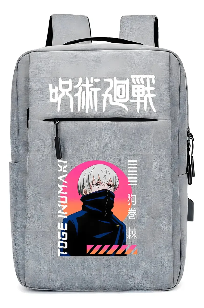 Mochila Escolar Usb Serie Manga Jujutsu Luta Kasen Desenho Do Tecido Mcusbjjk10