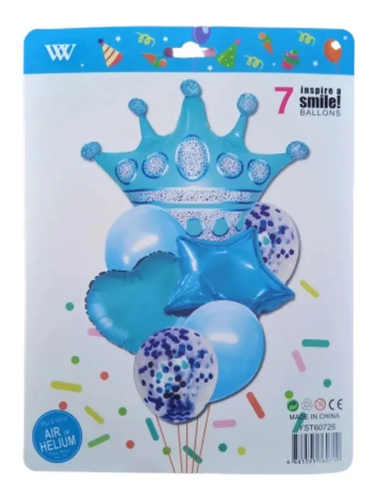 Conjunto de balões de confete X7 Sky Crown