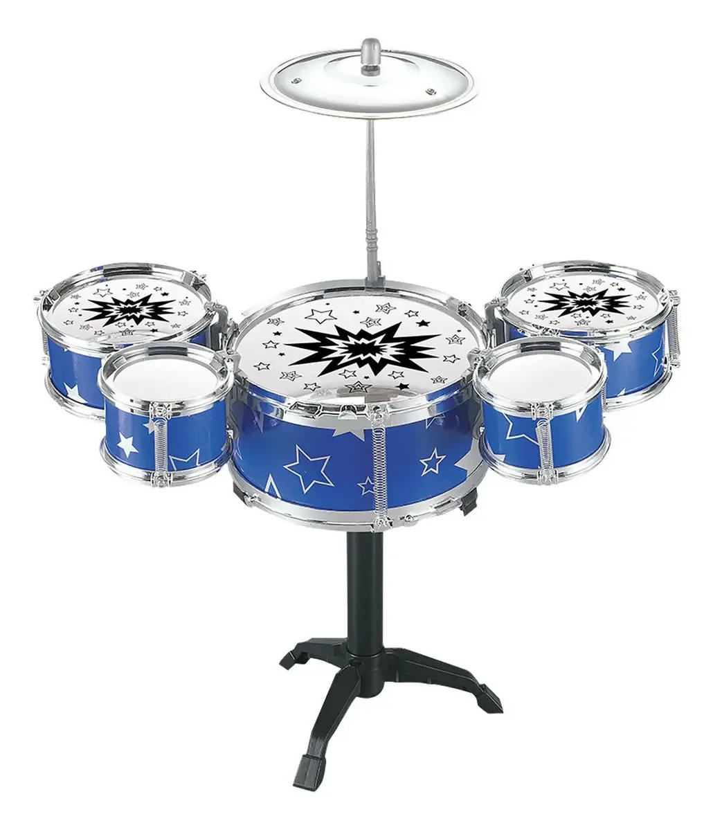 Mini conjunto de tambores musicais de brinquedo de 7 peças para crianças/Pimpo
