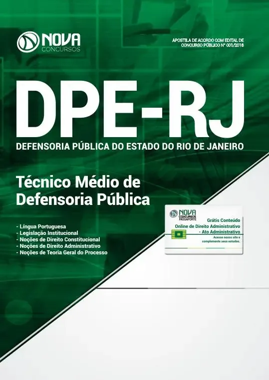 Apostila Dpe-rj 2019 - Técnico Médio De Defensoria Pública