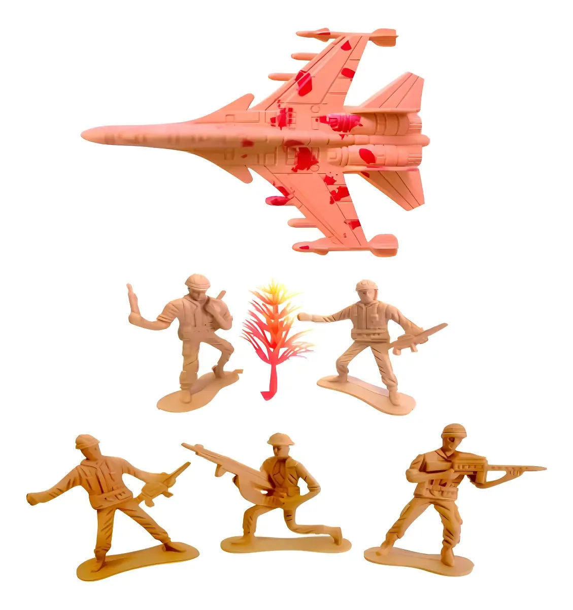 Kit De Soldado De Plastico Guerra Exercito Infantil Bonecos