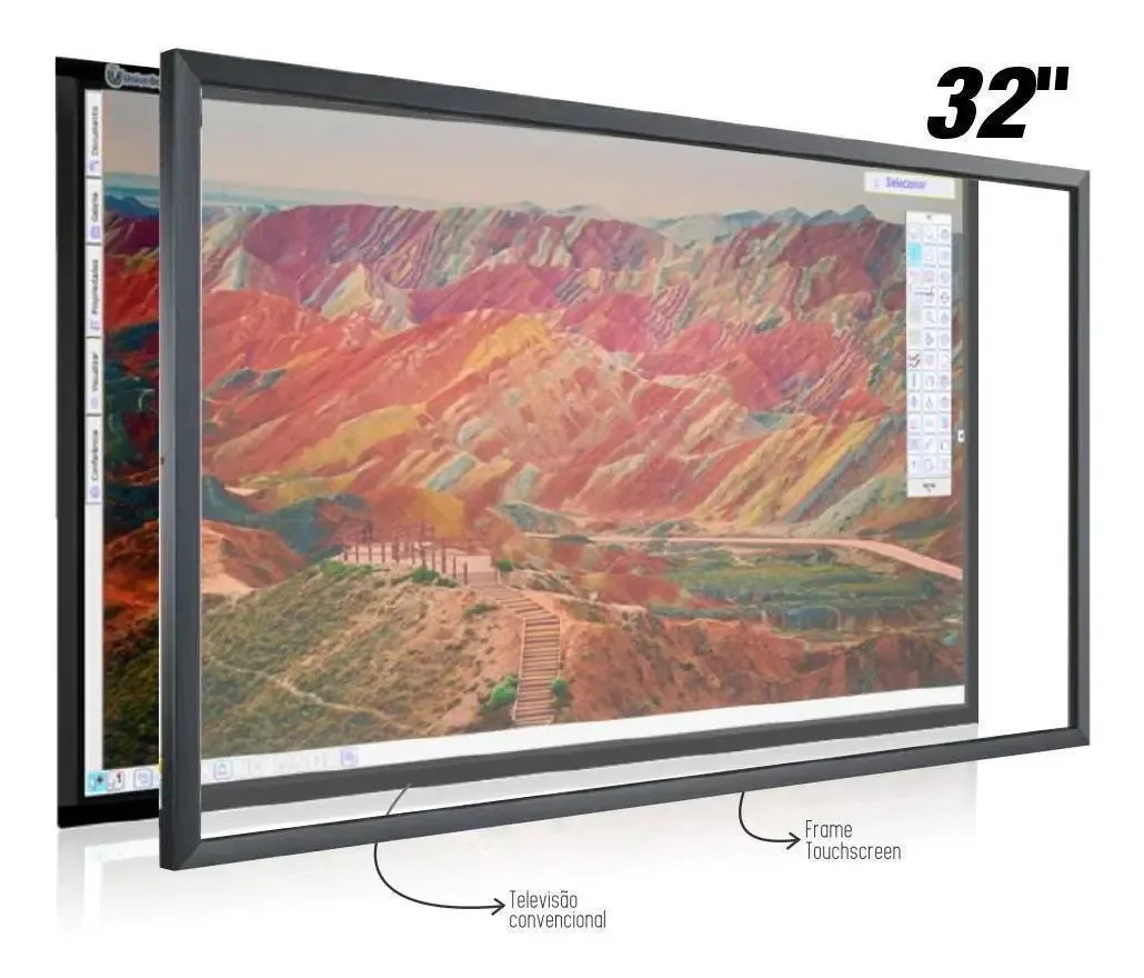 Moldura/frame Interativo Unionboard 32` Polegadas