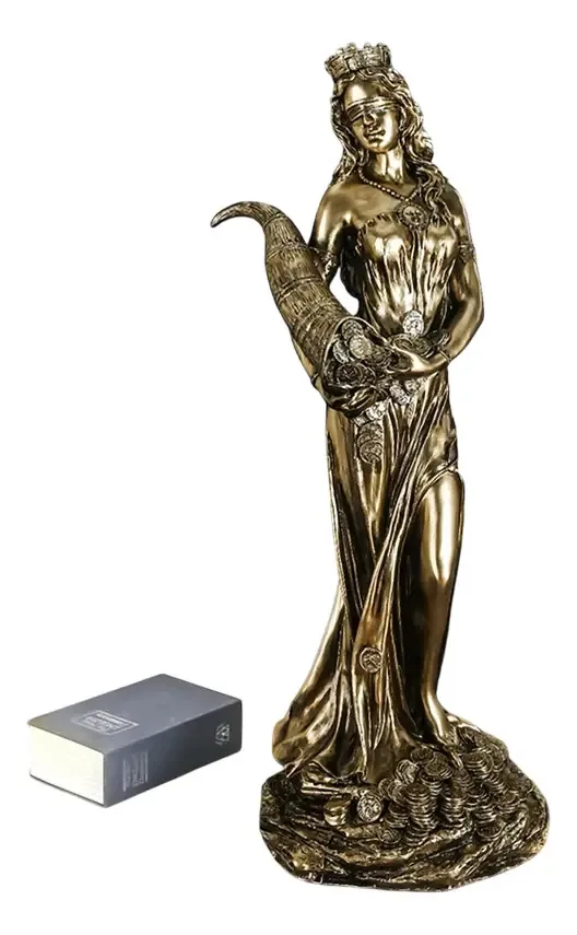 Figura da Senhora da Justiça Estátua da Deusa da Riqueza Color J