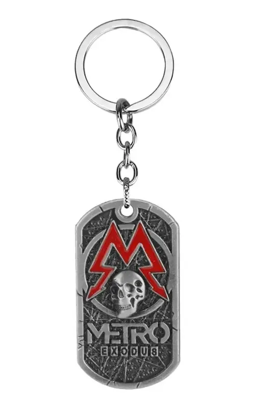 Metro Exodus - Chaveiro Military Dog Tag Cosplay Gamer - Prateado
