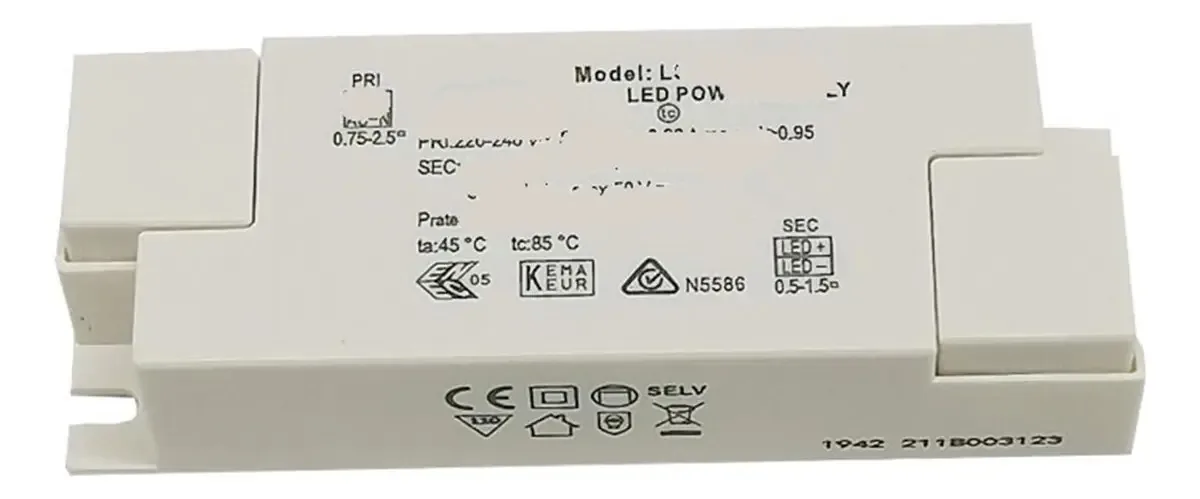 Controlador de holofote LED Epedic Fonte de alimentação de corrente constante Transformador de 30w Driver de lastro de 42w 8w (cor: Ls-40-750 Li/30W/24-42V/750mA)
