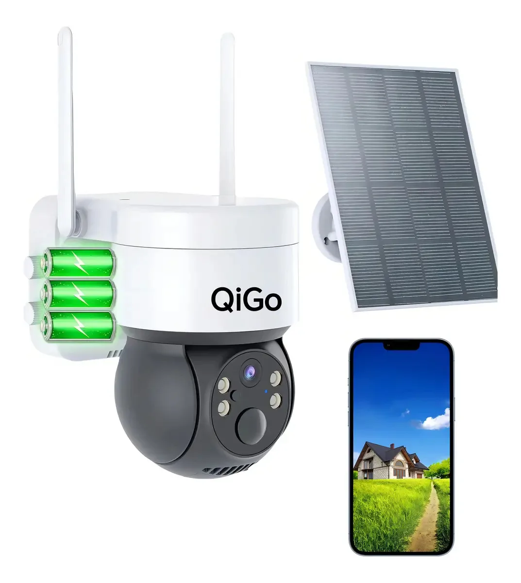 Baterias solares Câmeras de segurança WiFi Surveillance Q01