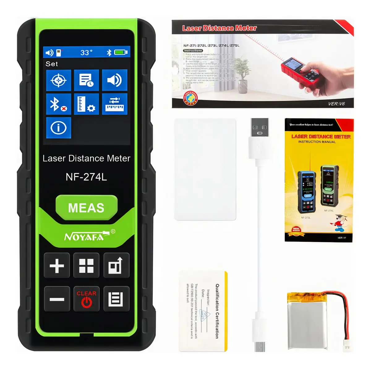 Telêmetro a laser digital inteligente Noyafa NF-274L/100m