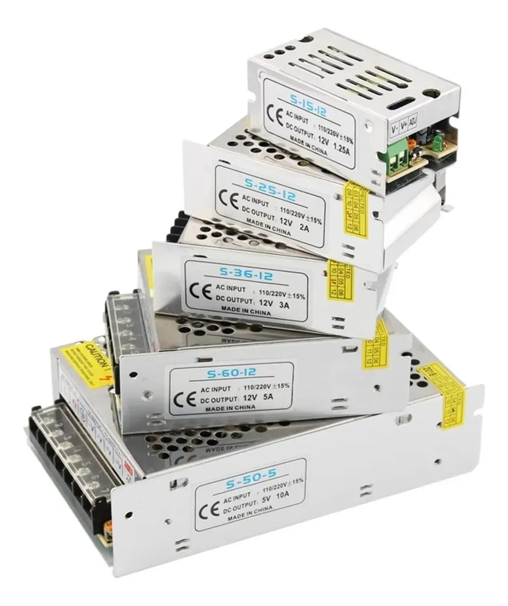 Drjbbodvq Fonte de Alimentação AC DC 5v 12v 24v 1a 3a 4a 5a 10a 15a 20a 30a Transformadores 220v Para 5v 12v 24v Fonte de Alimentação 5 12 24 (cor: 12a, Tamanho: Dc12v)