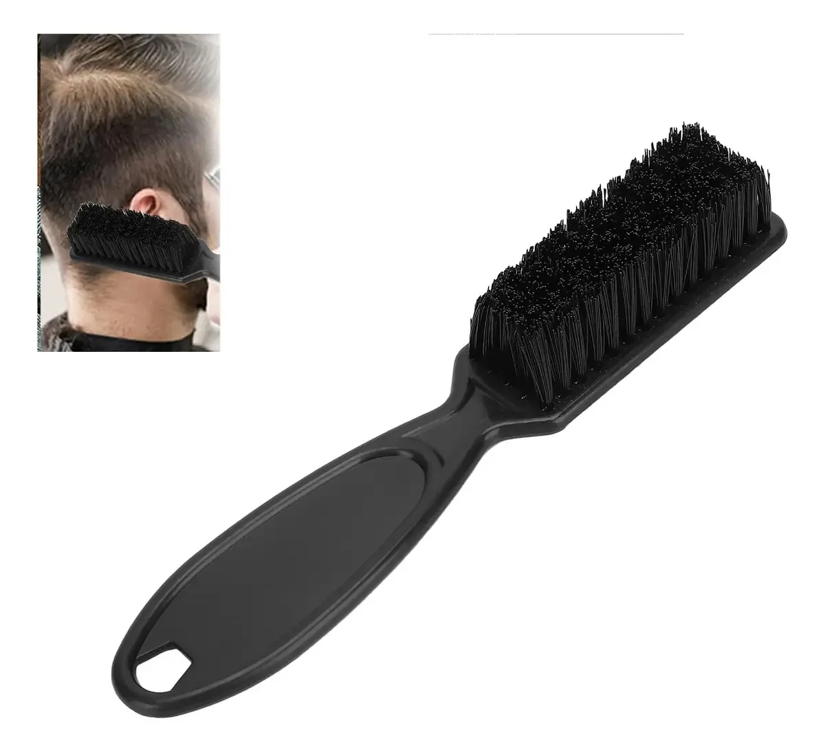 Escova de Barba Plana de Plástico, Elástica para Cabelo