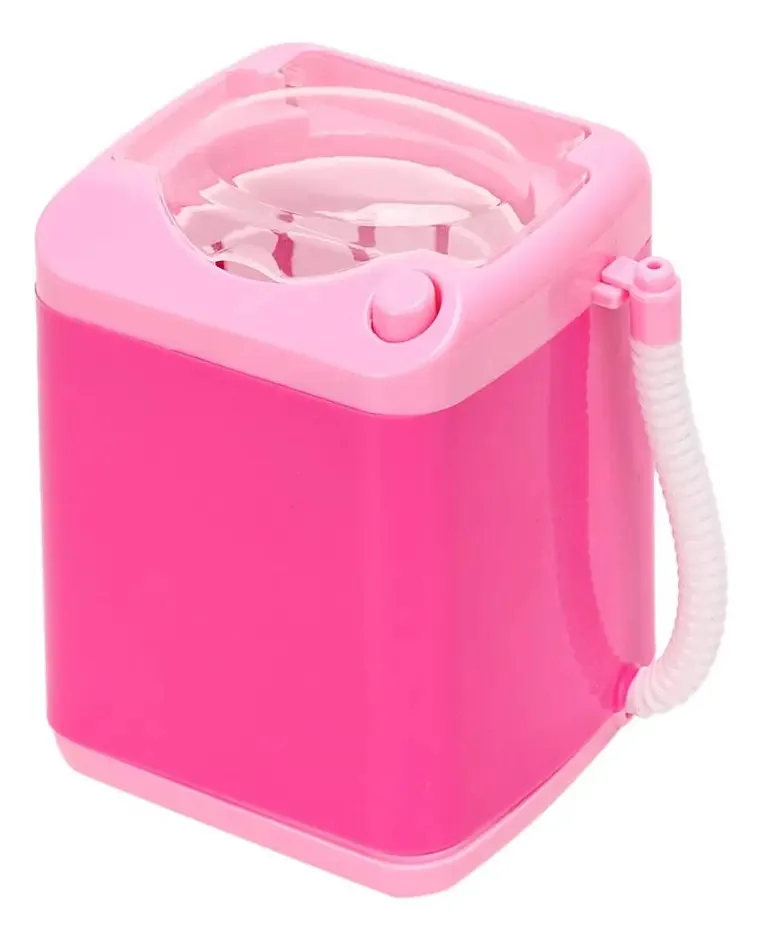 Mini Máquina de Lavar, Mini Máquina de Lavar de Simulação, Pincel de Maquiagem, Lavadora para Limpeza, Ferramenta Cosmética, Meninas, Senhoras, Casa de Bonecas, Brinquedo Infantil, Presente(golden)