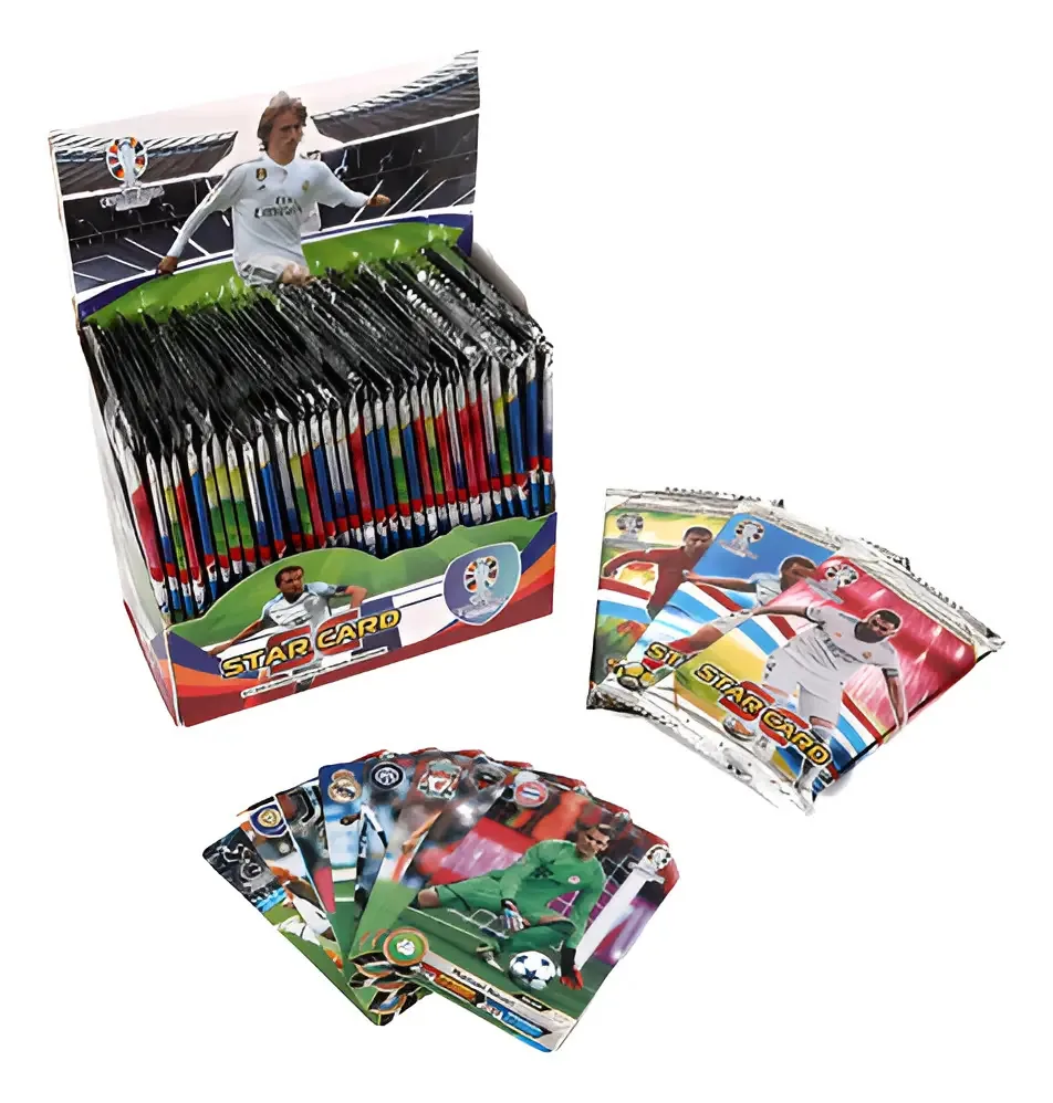 Caixa de cartões de futebol Euro 2024 36 envelopes, 252