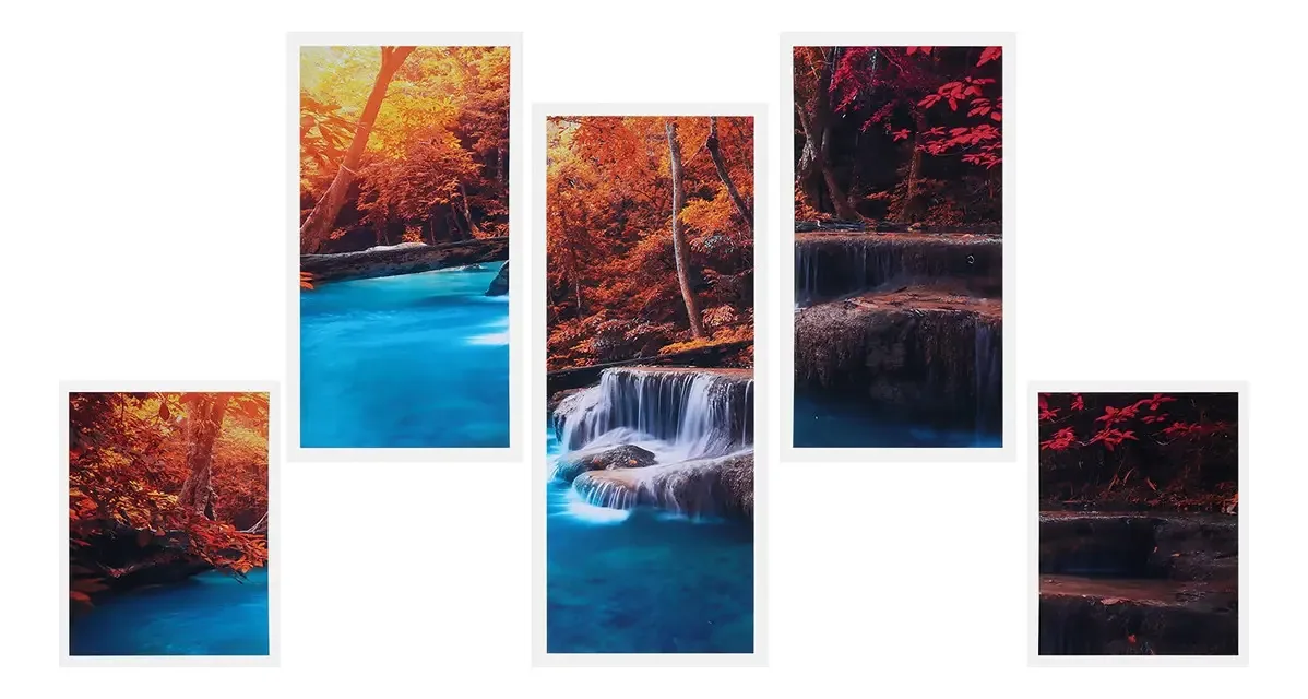 Pintura Artística, 5 Peças Pintura Sem Moldura Bons Efeitos Decorativos Design De Padrão De Fluxo Para Decoração De Casa Para Ação De Graças