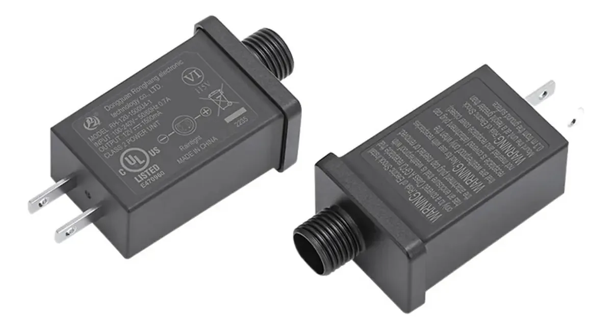 Adaptador de alimentação Yiogeqkwg Ip44 Fonte de alimentação padrão dos EUA Uu. Fonte de alimentação modelo a gás Strip String Lights Fonte de alimentação Transformador 12v1500ma
