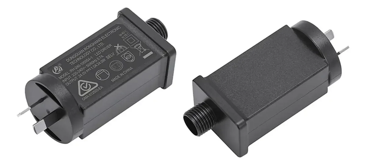 Adaptador de alimentação Yiogeqkwg Ip44 Fonte de alimentação padrão australiana Modelo a gás Fonte de alimentação String Lights Strip Lights Fonte de alimentação 24V 1000mA