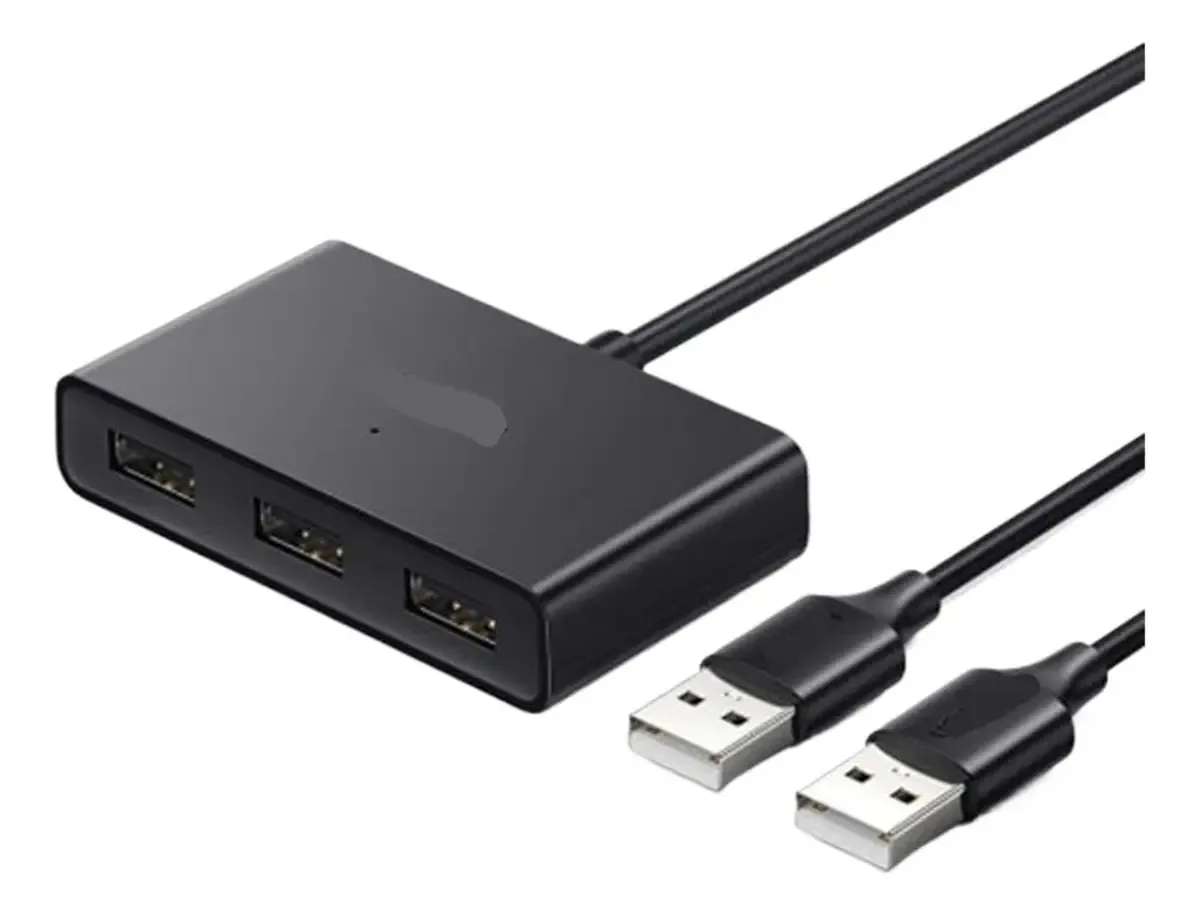 Xoiiiqnd Switch Usb 2.0, Dois Computadores Compartilham Teclado E Mouse, Monitor De Sinal, Host De Mesa, 2 Entradas E 4 Saídas (cor: 2 In And 3 Out Usb2.0)