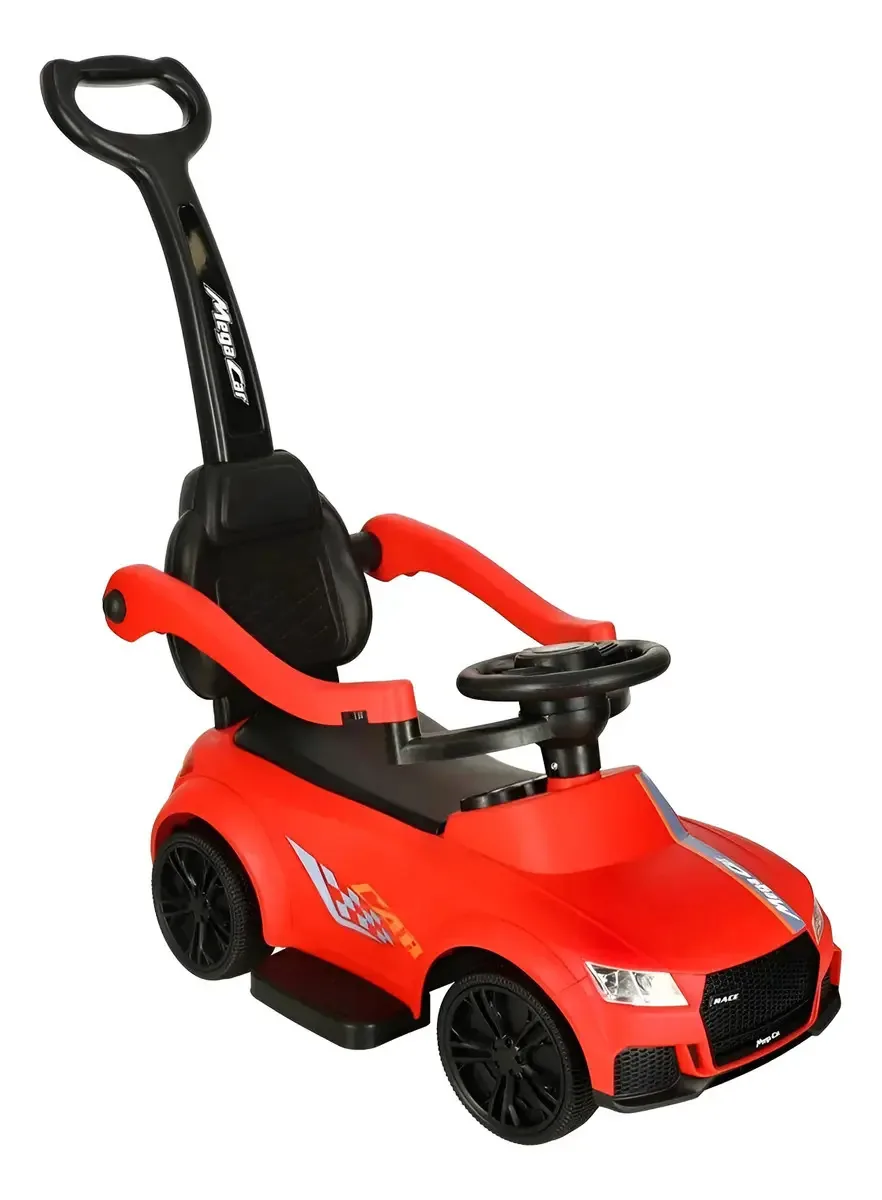 Carro de corredor com alça e som vermelho