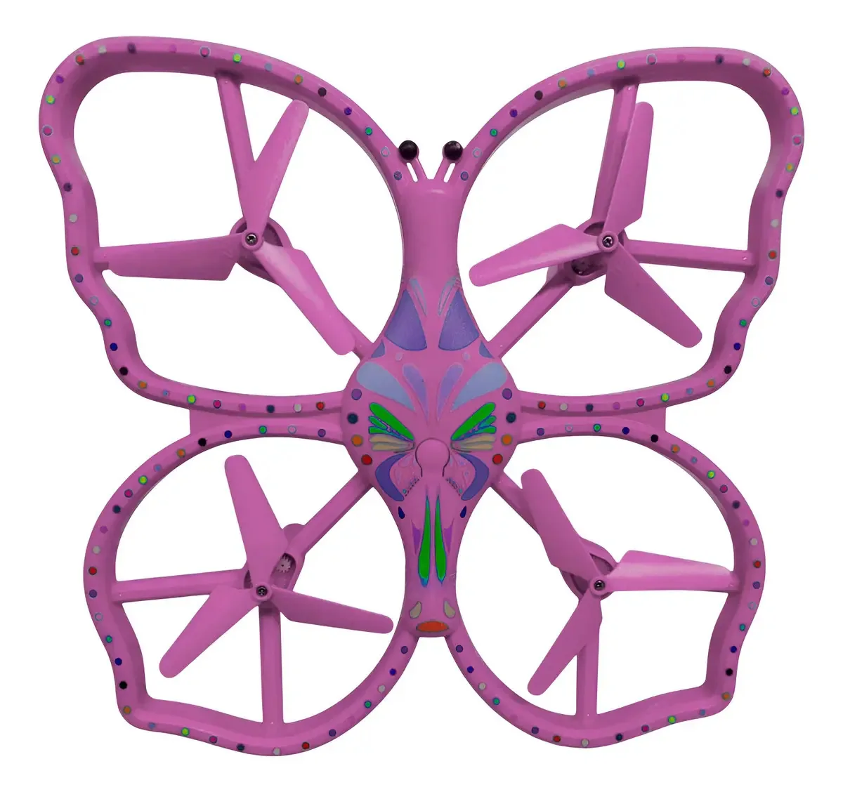 Drone de design de borboleta com luz LED de sensor de gravidade rosa