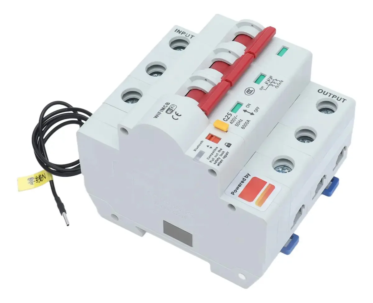 Disjuntor Air Switches 3p, Pa66 Shell Cloud Server App Control, interruptor de proteção contra vazamentos com trava de segurança para fornecimento de energia, equipamentos para iluminação externa I