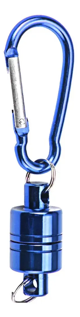 Wosune Mosquetão Magnético Forte, Mosquetão Magnético de Montanhismo, Portátil para Redes, Descida de Corrente, Escalada ao Ar Livre(8 * 2 * 3cm-azul)