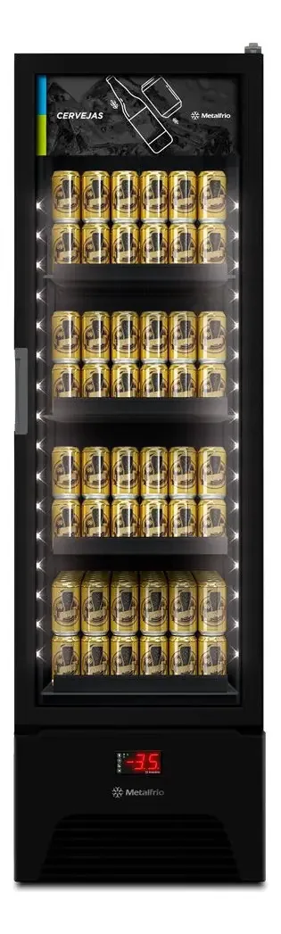 Cervejeira Expositora 337 Litros Vn28ah Metalfrio Cor Preto