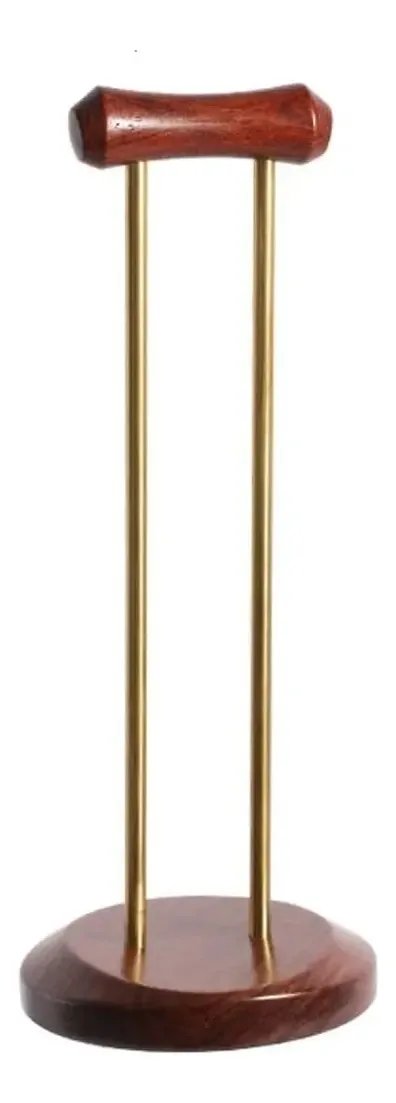 Twomech - Suporte Para Fones De Ouvido De Madeira, Suporte Para Fones De Ouvido De Computador, Suporte Para Barra De Latão, Suporte Para Fones De Ouvido, Acessórios Para Jogos, Suporte Para