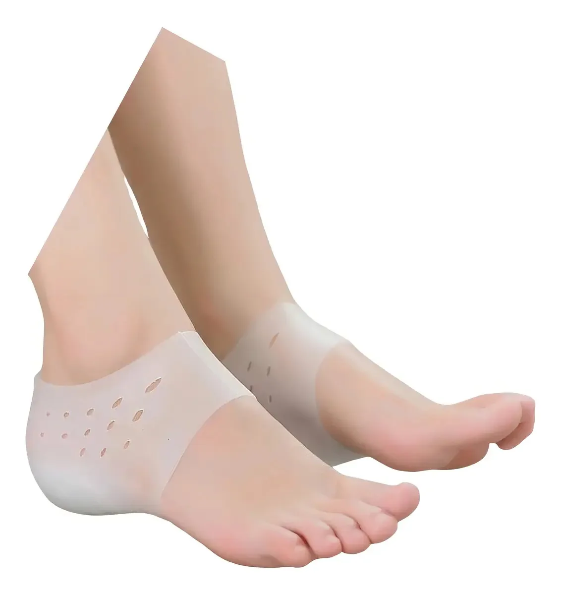 Protetor de calcanhar de silicone, palmilhas de silicone, cremalheiras de calcanhar, cor transparente