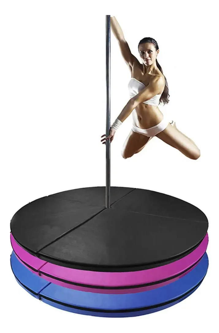 Tapetes Portáteis Profissionais de Dança Poste Giratório Tapete Portátil Chão de Dança Dobrável Segurança Fitness Pole Dance Barra de Balé Tapetes com Superfície Antiderrapante,blue,160*5cm