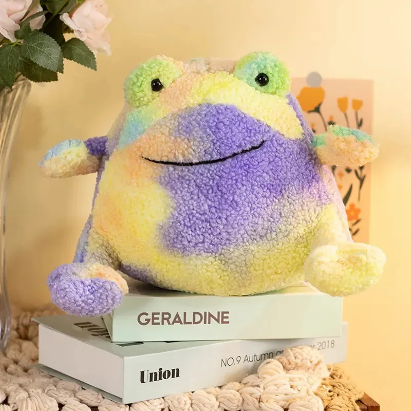 Boneca de brinquedo Ricky Rain Frog, sapo feio e fofo, sapo roxo de cor interna