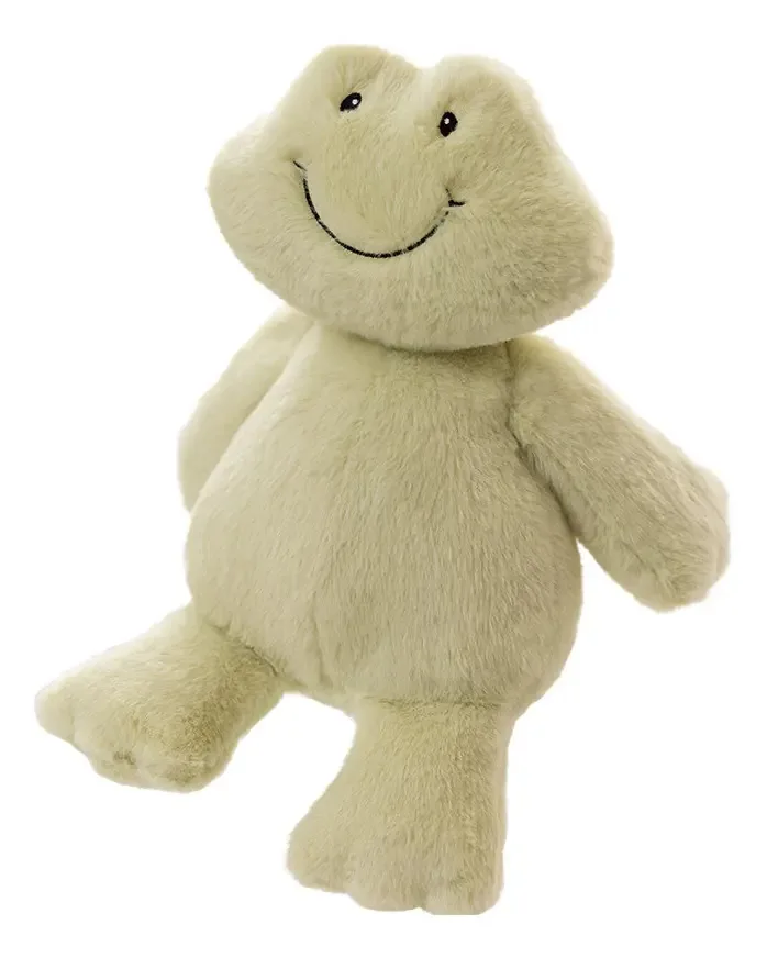 Boneca Peluche, boneca de pato branca, um sapo feliz e sorridente, cor: sapo sorridente, 36 cm/0,135 kg
