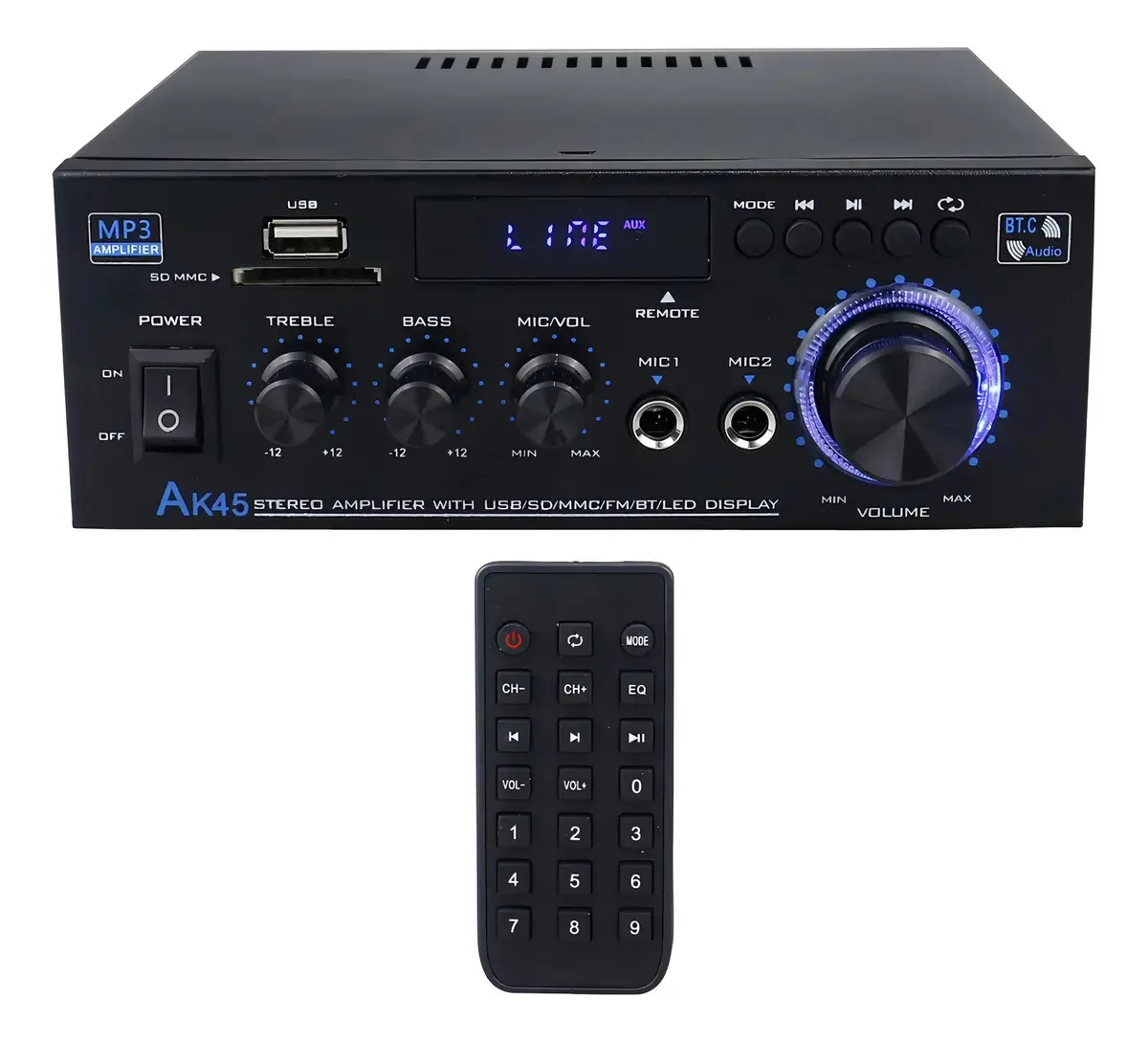 Amplificador De Potência De Áudio Ak45 2*40w