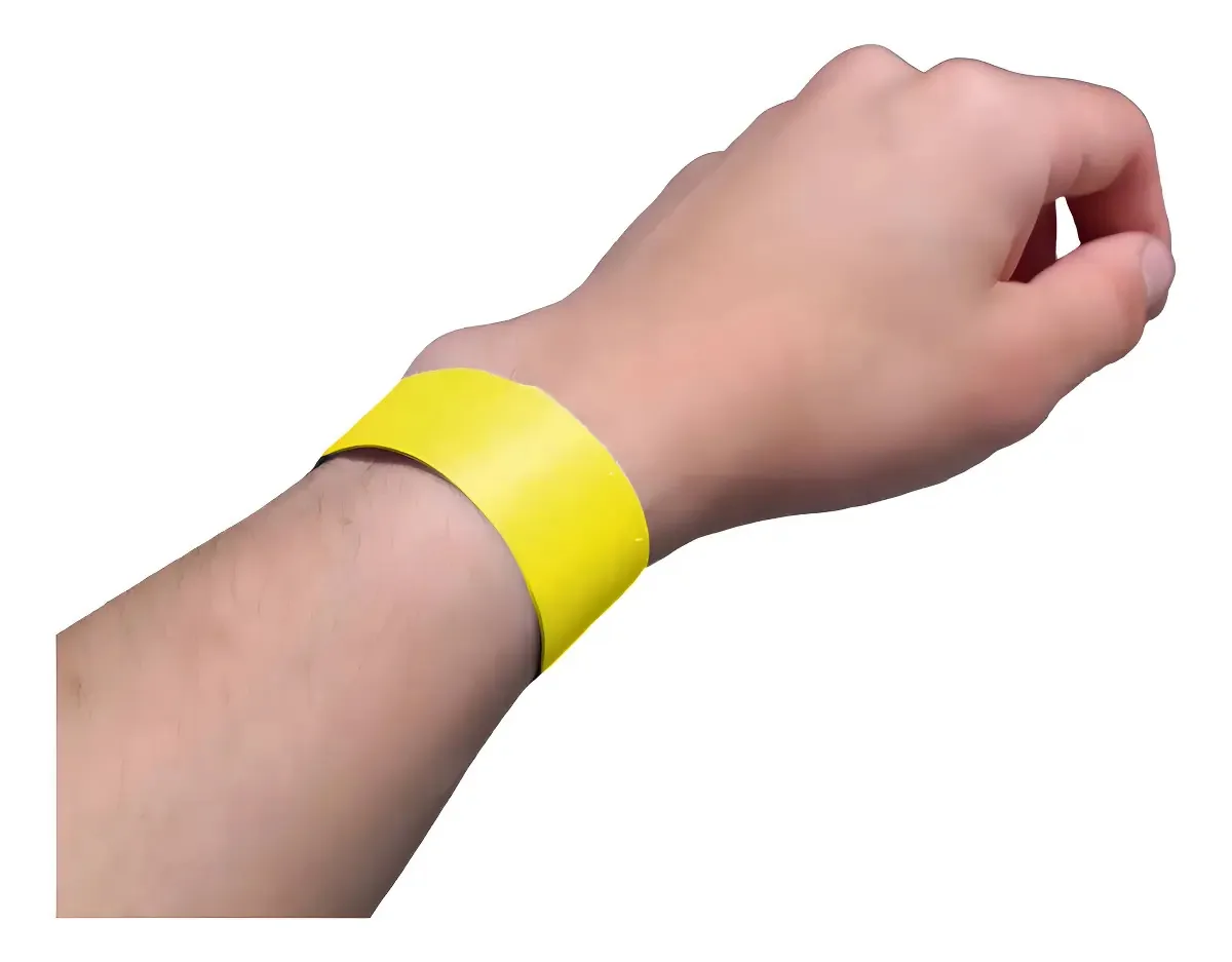 Pulseira De Identificação Para Festas - 50 Unidades Cor Amarelo