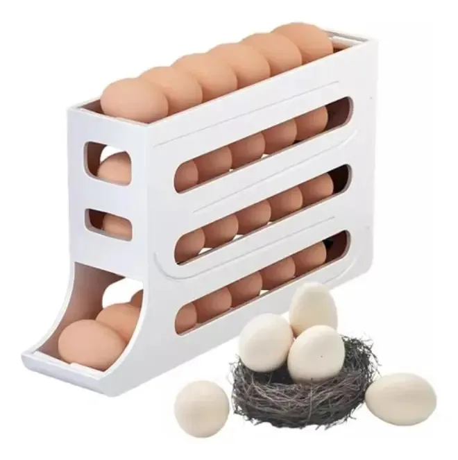 Dispensador de ovos para geladeira 30 unidades de porta-ovos branco AIRLYA-LIFE1