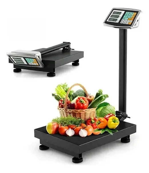 Balança digital de gastronomia balança de peso de bandeja recarregável cinza de 150 quilos para frutas e vegetais Pesos gerais