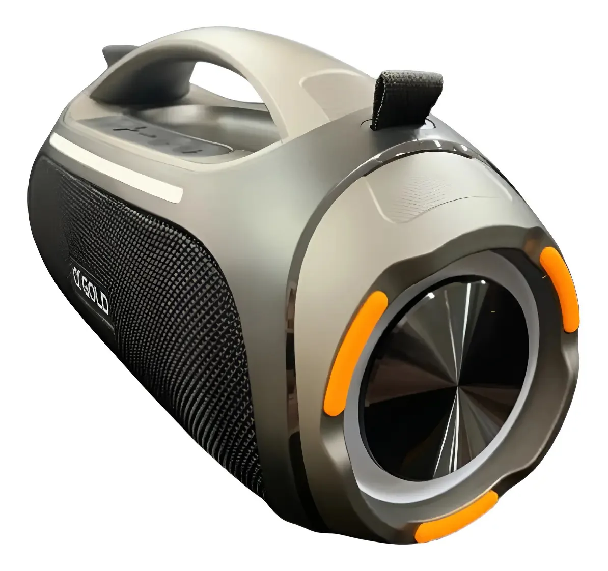 Caixa De Som Boombox 60w Bluetooth 10 Horas De Bateria Cinza-escuro