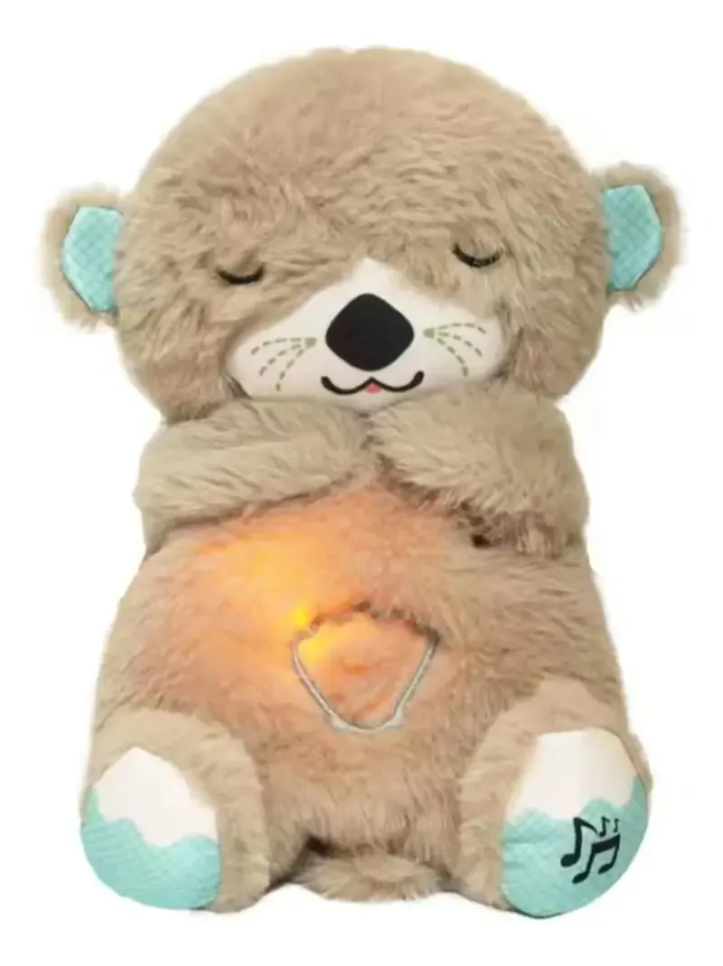 Lontra de pelúcia: respire sons e luzes relaxantes para Baby M