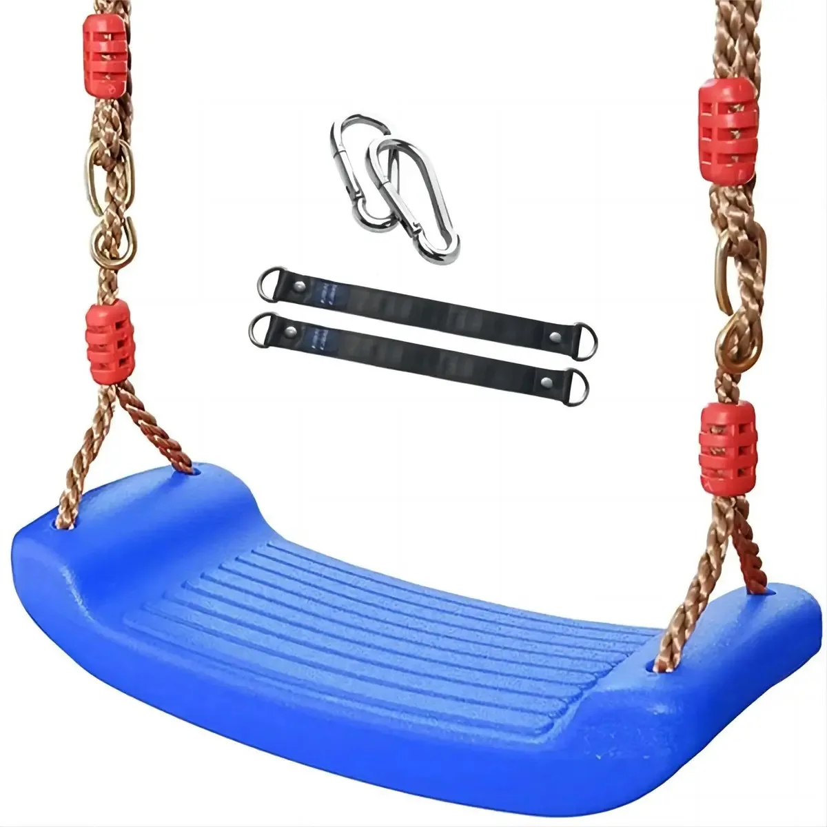 Conjunto de balanço infantil com cordão ajustável azul