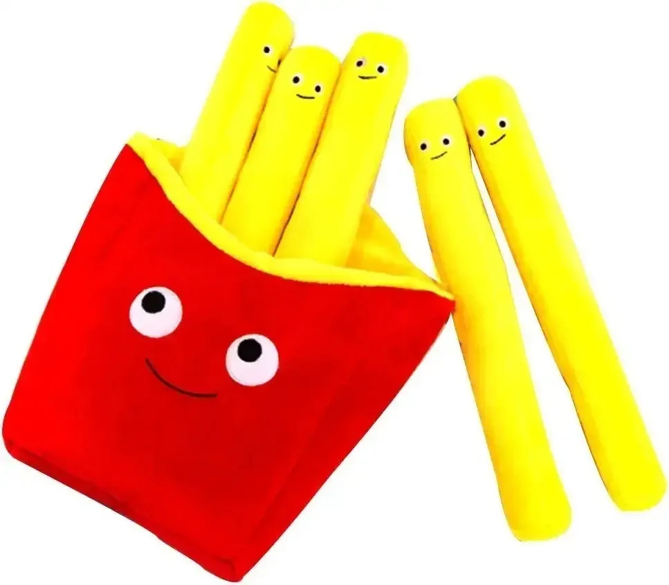 Batatas fritas Kawaii de pelúcia 30 cm