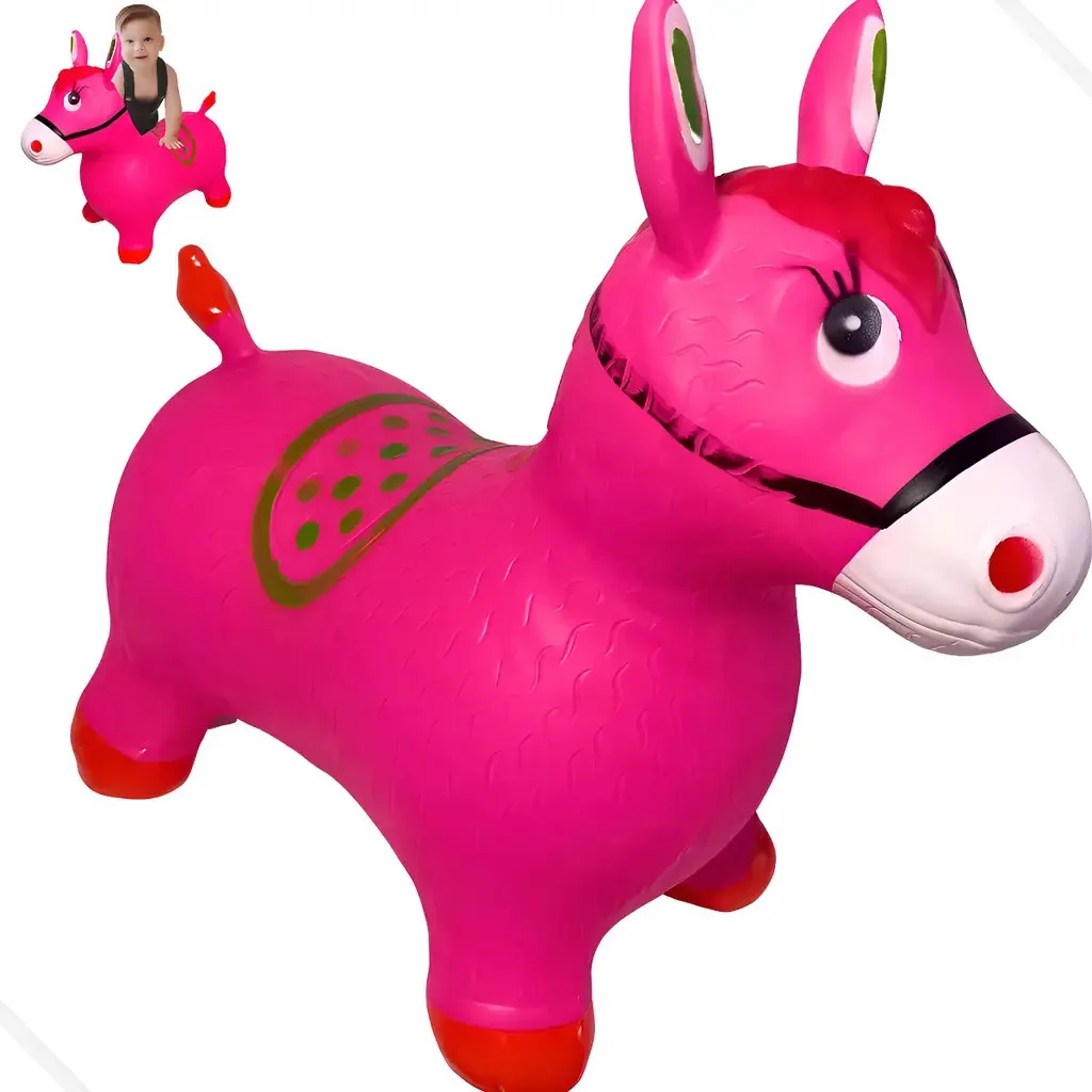 Cavalinho Upa Upa Pula Pula Musical Rosa com Som e Luz para Bebês