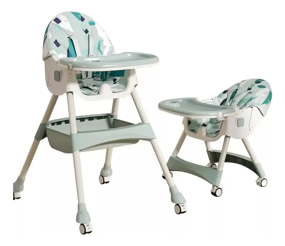Cadeira de bebê dobrável ajustável (cor verde)