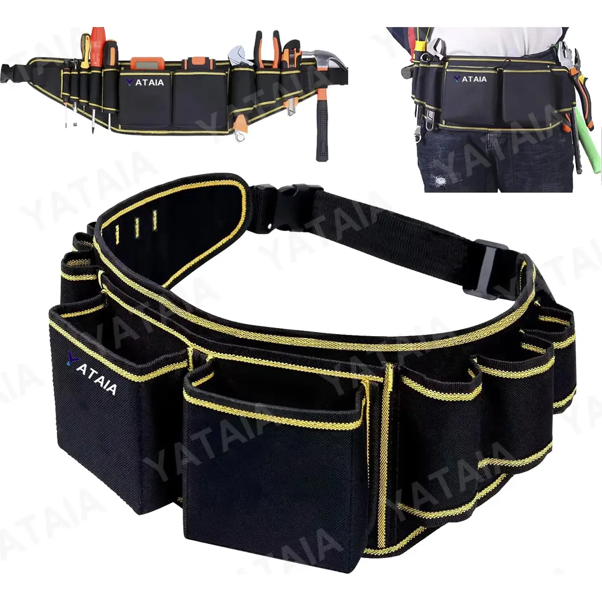 Cartucheira porta-ferramentas YATAIA juego de herramientas do tecido oxiford - cor preto
