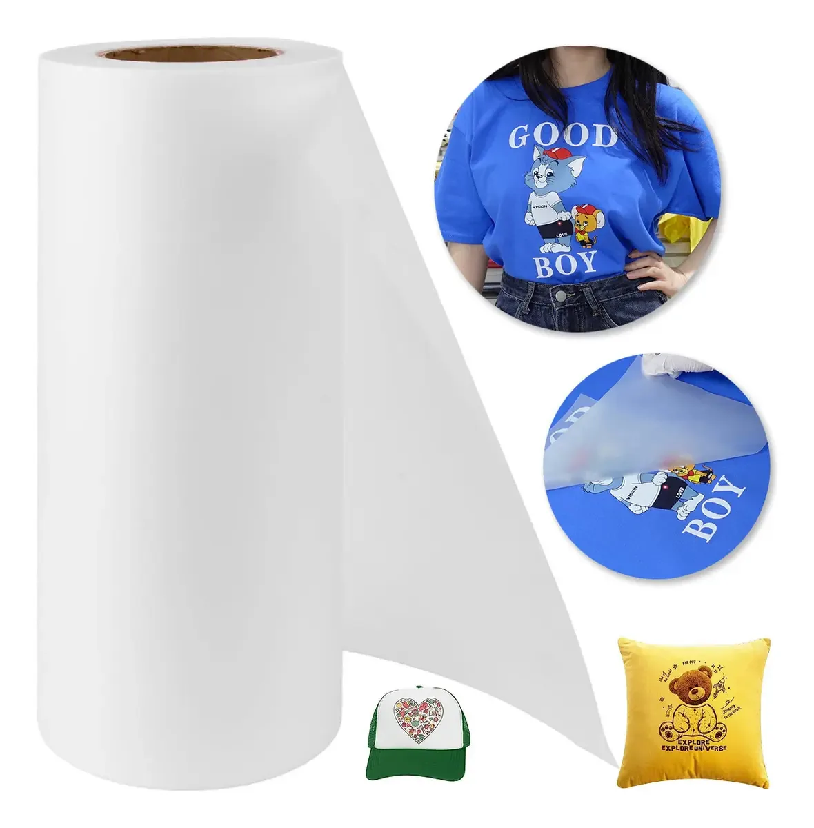 Filme de impressão em vinil para camisetas têxteis Dtf 30cm x 20m