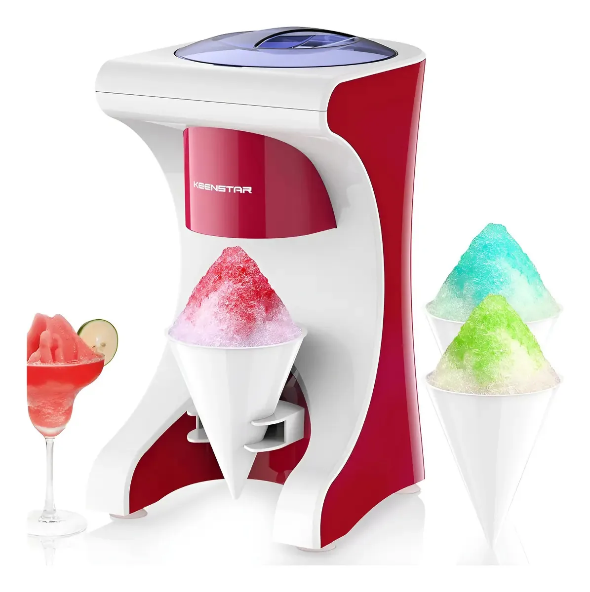 Máquina de gelo branco raspado para lama e coquetéis