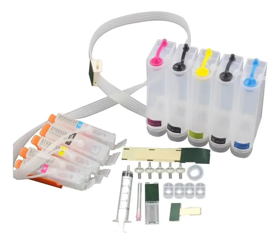 Sistema de Fornecimento Contínuo de Tinta Lnkvogue Pgi650 Cli651 Ciss Compatível com a Impressora Canon Ip7260 Mg5460/mg5560/mg6460 Mx726/mx926 Ix6860 com Chip Arc Pgi 650